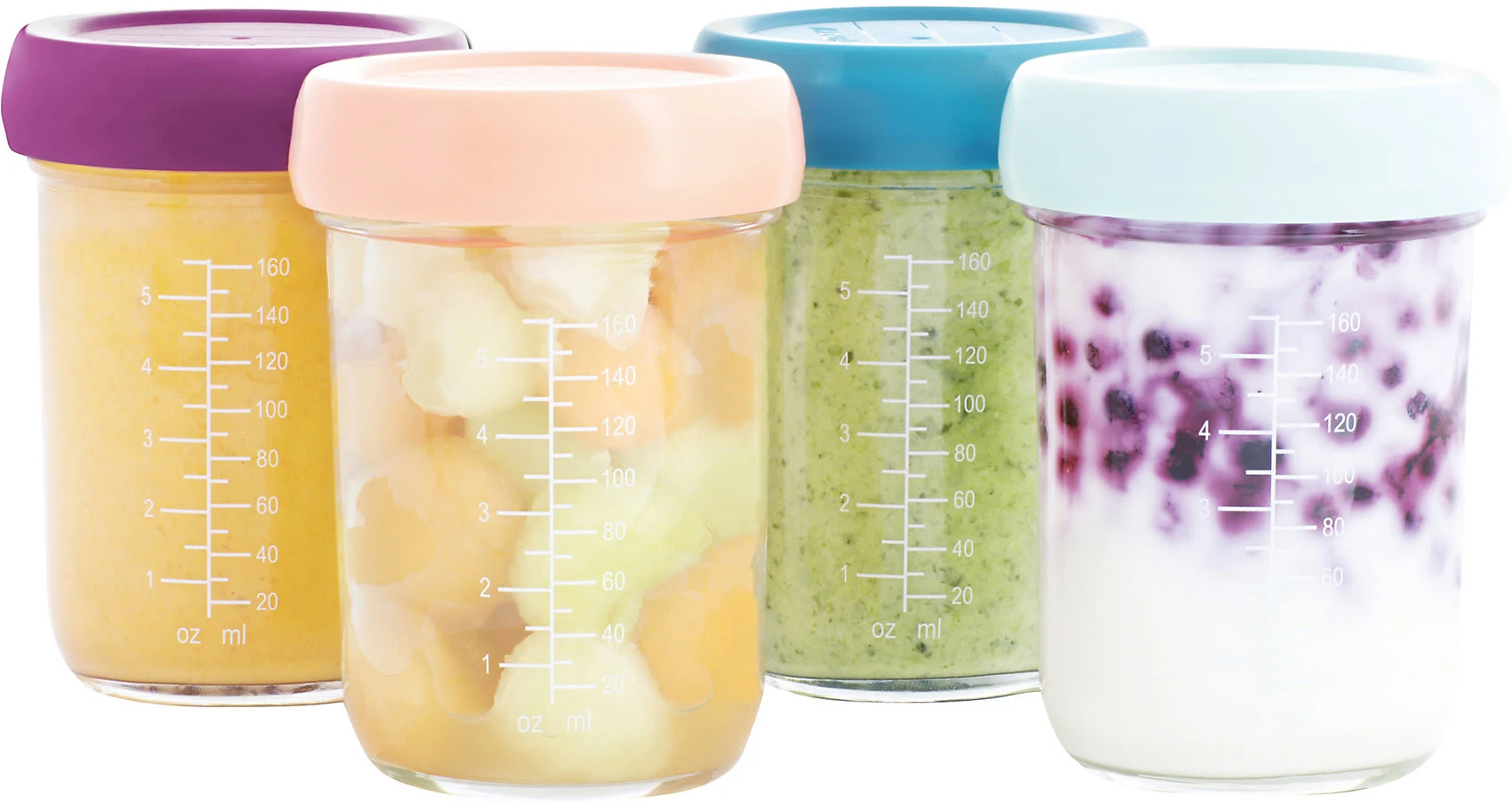 BabyMoov Babybols Aus Glas, 240 Ml, 4er-Set 1 BabyMoov Babybols Aus Glas, 240 Ml, 4er-Set