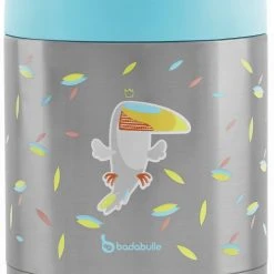 Badabulle Edelstahl-Warmhaltebox Tukan, 350 Ml, Türkis/grau