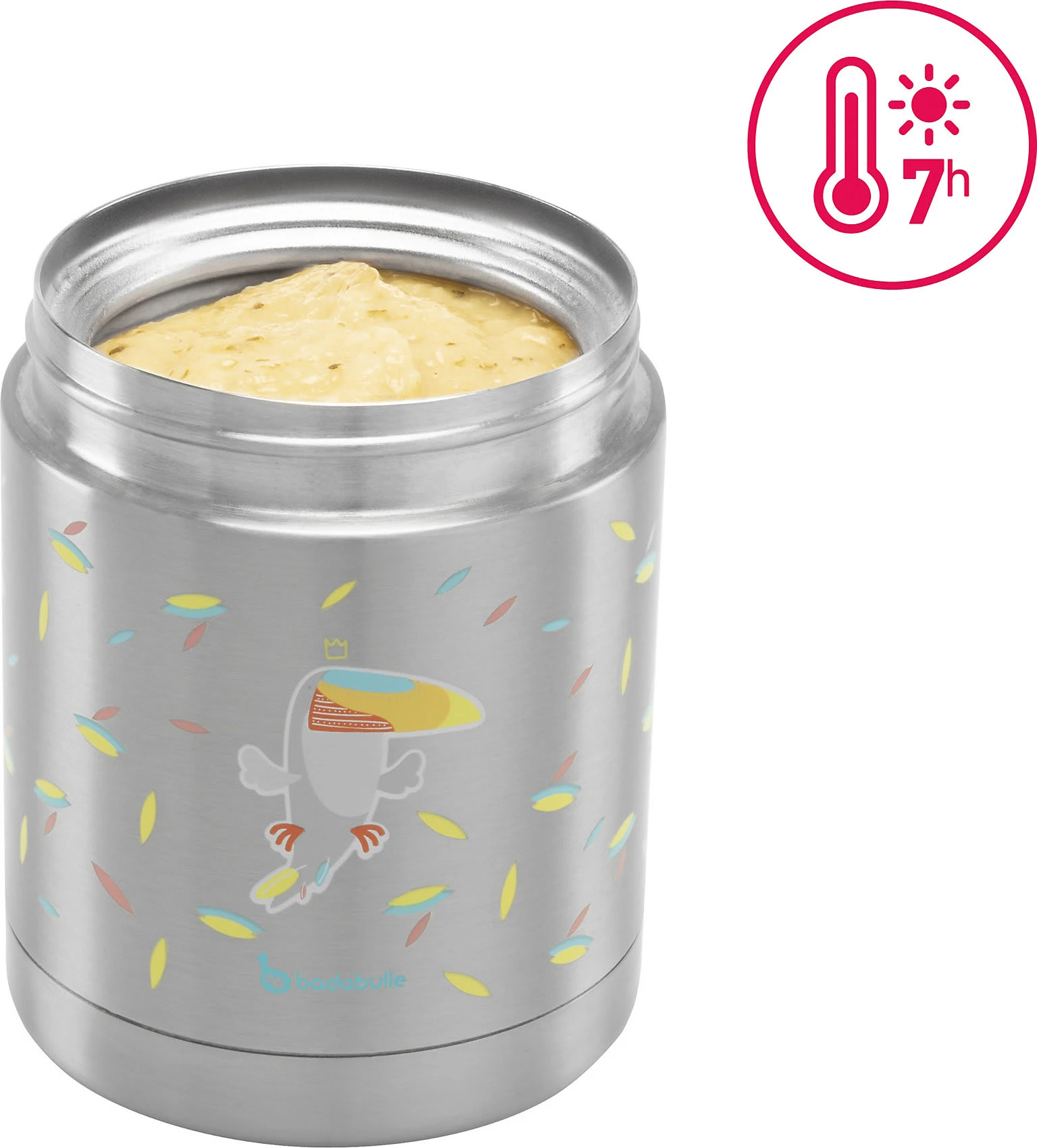 Badabulle Edelstahl-Warmhaltebox Tukan, 350 Ml, Türkis/grau 5 Badabulle Edelstahl-Warmhaltebox Tukan, 350 Ml, Türkis/grau – Bild 5