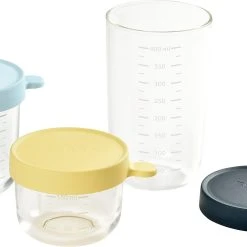 Beaba 3er Set Portionsbehälter Aus Hochwertigem Glas (150 Ml Gelb / 250 Ml...