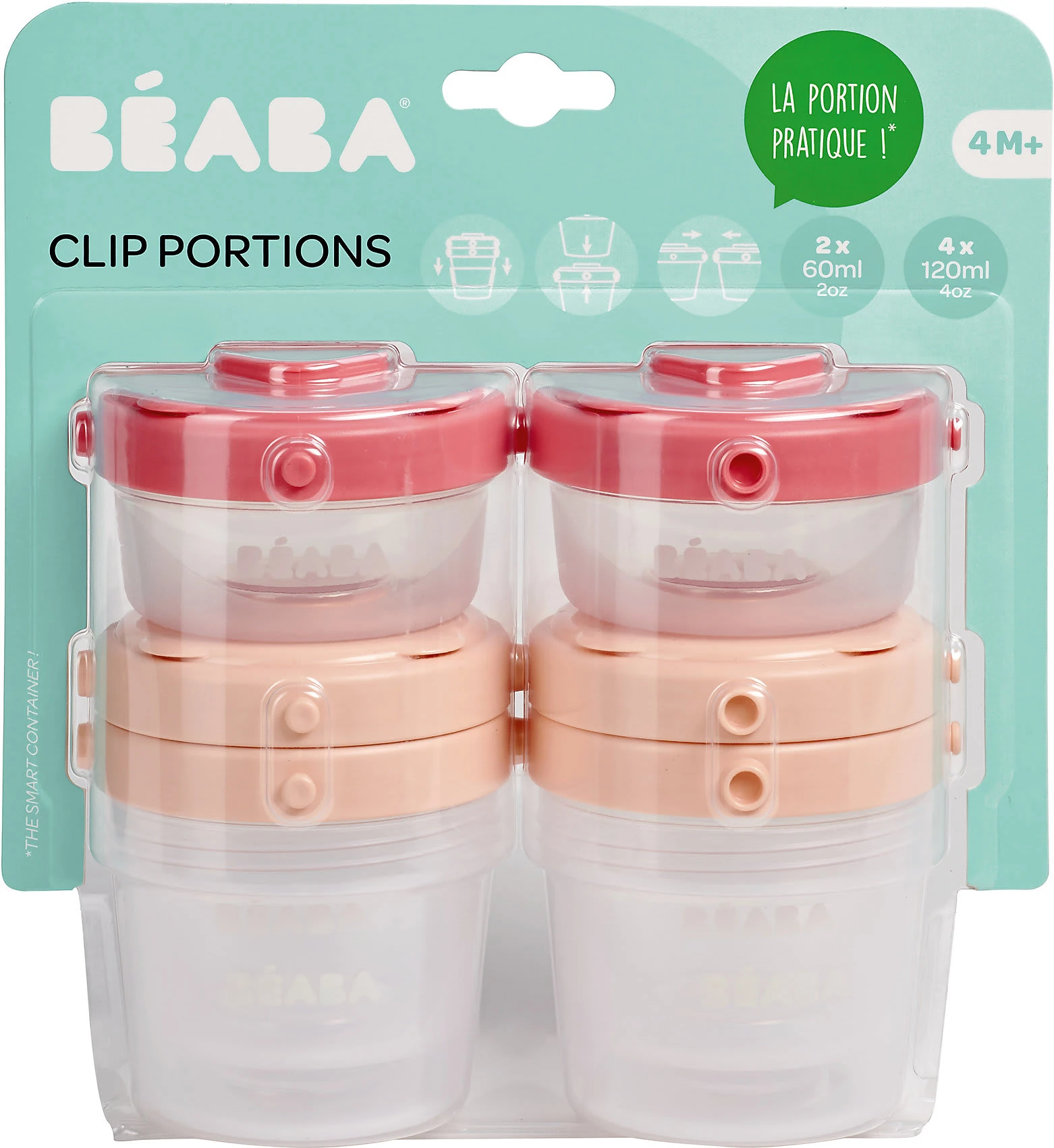 Beaba 6er Set Clip-Portionsbehälter - 1. Alter/60ml + 120ml (verschiedene Farben... 5 Beaba 6er Set Clip-Portionsbehälter - 1. Alter/60ml + 120ml (verschiedene Farben... – Bild 5