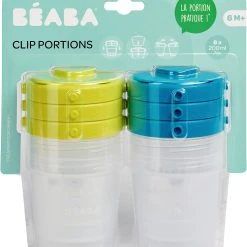 Beaba 6er Set Clip-Portionsbehälter - 2. Alter/200ml (verschiedene Farben Blau/ne... -Yeaz Geschäft beaba 6er set clip portionsbehalter 2 alter 200ml verschiedene farben blau ne 4