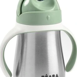 Beaba Edelstahl-Strohhalmbecher