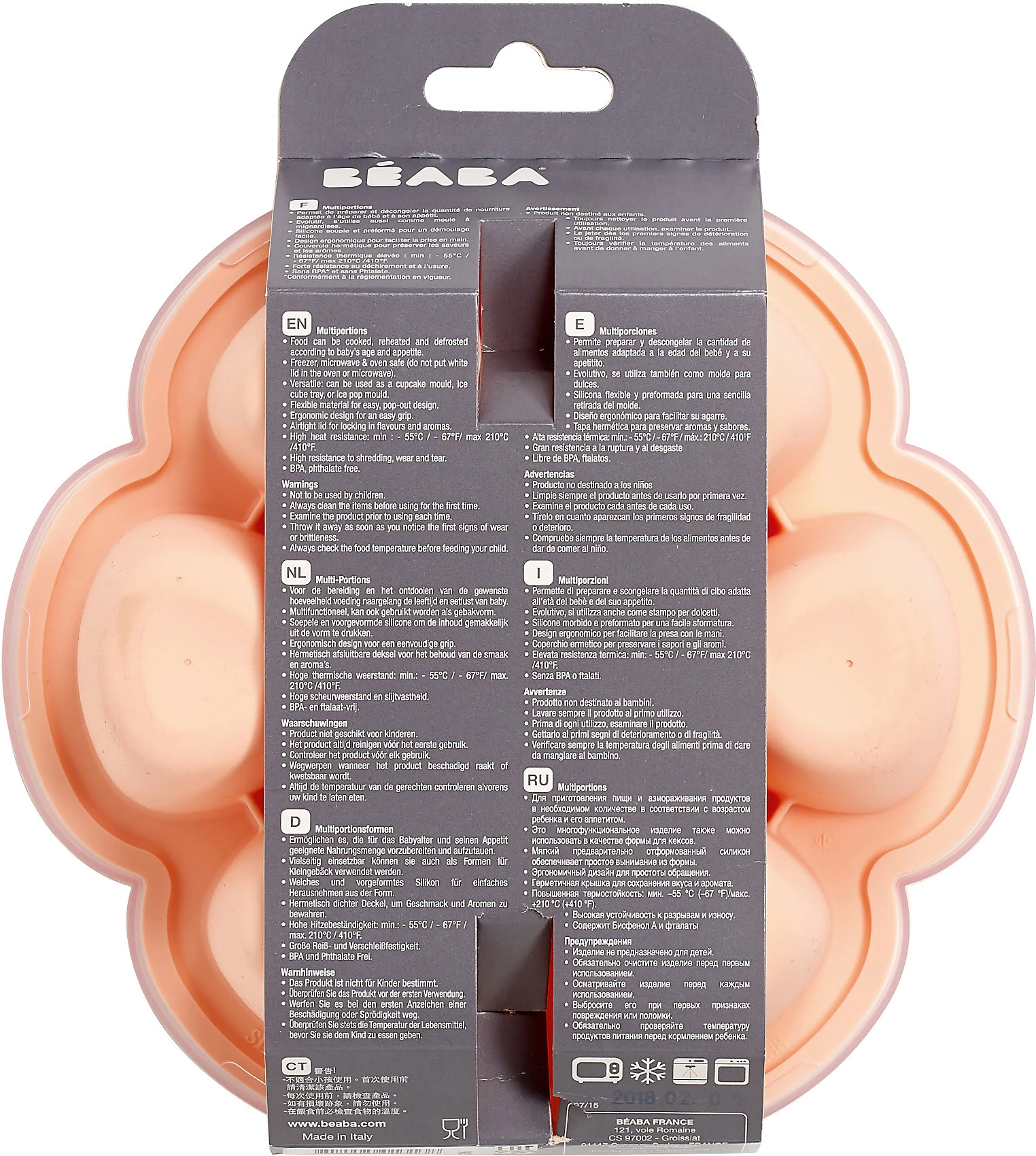 Beaba Multiportions Aus Silikon 6 X 90 Ml Rosa 7 Beaba Multiportions Aus Silikon 6 X 90 Ml Rosa – Bild 7