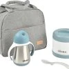 Beaba On-the-go Mahlzeit-Tasche, 4-tlg., Windisches Blau