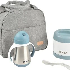 Beaba On-the-go Mahlzeit-Tasche, 4-tlg., Windisches Blau