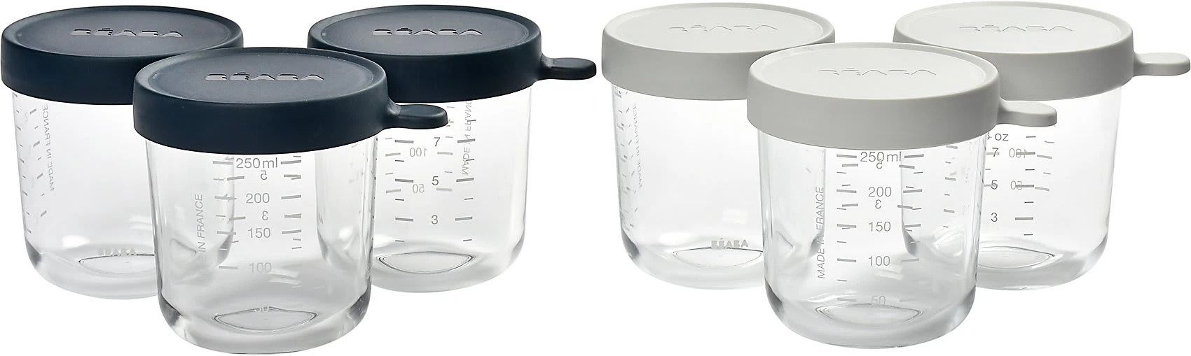 Beaba Portionsbehälter Aus Glas, Je 250 Ml, 6er Set 1 Beaba Portionsbehälter Aus Glas, Je 250 Ml, 6er Set