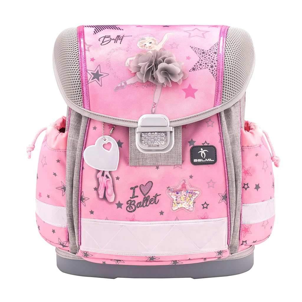BELMIL 4tlg-Set: Schulranzen Ballet Light Pink In Rose – (H)36 X (B) 32 X (T) 19 Cm 3 BELMIL 4tlg-Set: Schulranzen Ballet Light Pink In Rose – (H)36 X (B) 32 X (T) 19 Cm – Bild 3