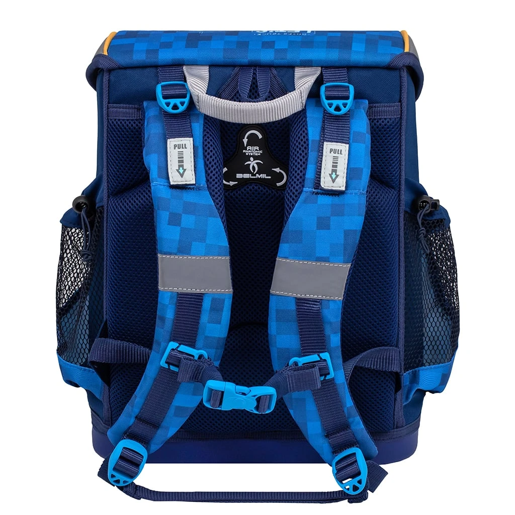 BELMIL 4tlg-Set: Schulranzen Bulldozer In Blau – (H)36 X (B) 28 X (T) 17 Cm 5 BELMIL 4tlg-Set: Schulranzen Bulldozer In Blau – (H)36 X (B) 28 X (T) 17 Cm – Bild 5