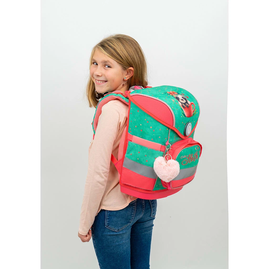 BELMIL 4tlg-Set: Schulranzen Cute Sloth In Türkis – (H)37 X (B) 30 X (T) 19 Cm 9 BELMIL 4tlg-Set: Schulranzen Cute Sloth In Türkis – (H)37 X (B) 30 X (T) 19 Cm – Bild 9