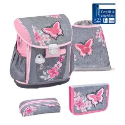 BELMIL 4tlg-Set: Schulranzen Elegant In Rose – (H)37 X (B) 31 X (T) 17 Cm