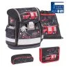BELMIL 4tlg-Set: Schulranzen Firetruck 2 In Schwarz – (H)36 X (B) 32 X (T) 19 Cm