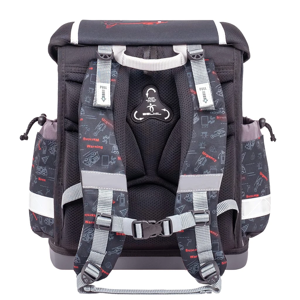 BELMIL 4tlg-Set: Schulranzen Firetruck 2 In Schwarz – (H)36 X (B) 32 X (T) 19 Cm 5 BELMIL 4tlg-Set: Schulranzen Firetruck 2 In Schwarz – (H)36 X (B) 32 X (T) 19 Cm – Bild 5