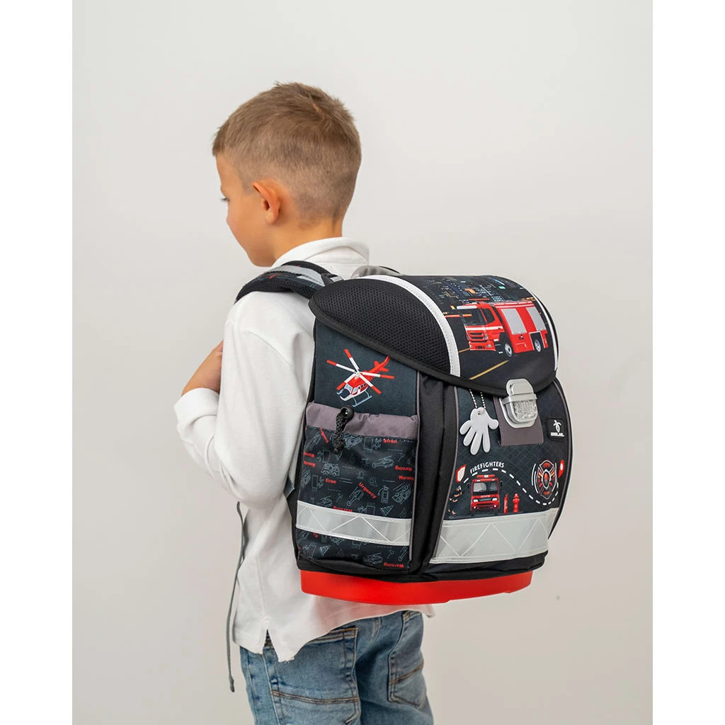 BELMIL 4tlg-Set: Schulranzen Firetruck 2 In Schwarz – (H)36 X (B) 32 X (T) 19 Cm 10 BELMIL 4tlg-Set: Schulranzen Firetruck 2 In Schwarz – (H)36 X (B) 32 X (T) 19 Cm – Bild 10