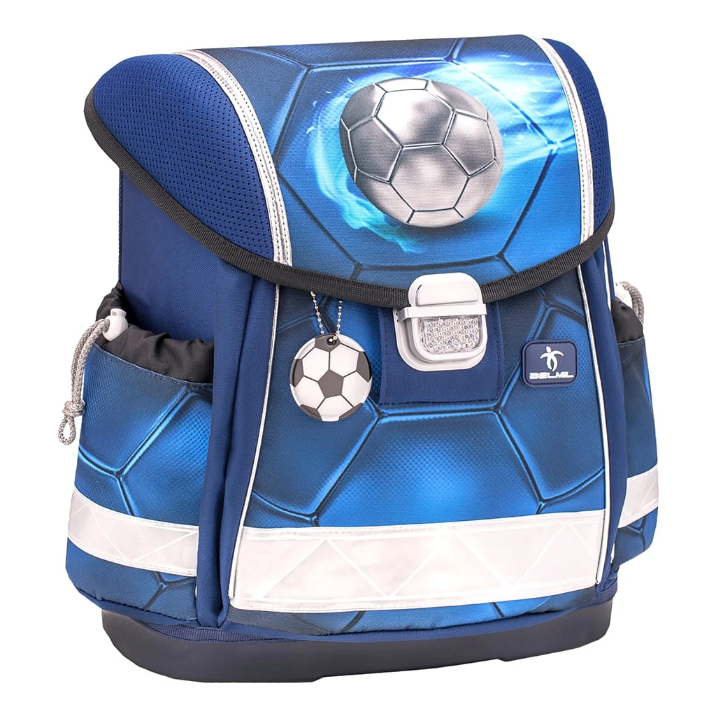 BELMIL 4tlg-Set: Schulranzen Football 4 In Blau – (H)36 X (B) 32 X (T) 19 Cm 2 BELMIL 4tlg-Set: Schulranzen Football 4 In Blau – (H)36 X (B) 32 X (T) 19 Cm – Bild 2
