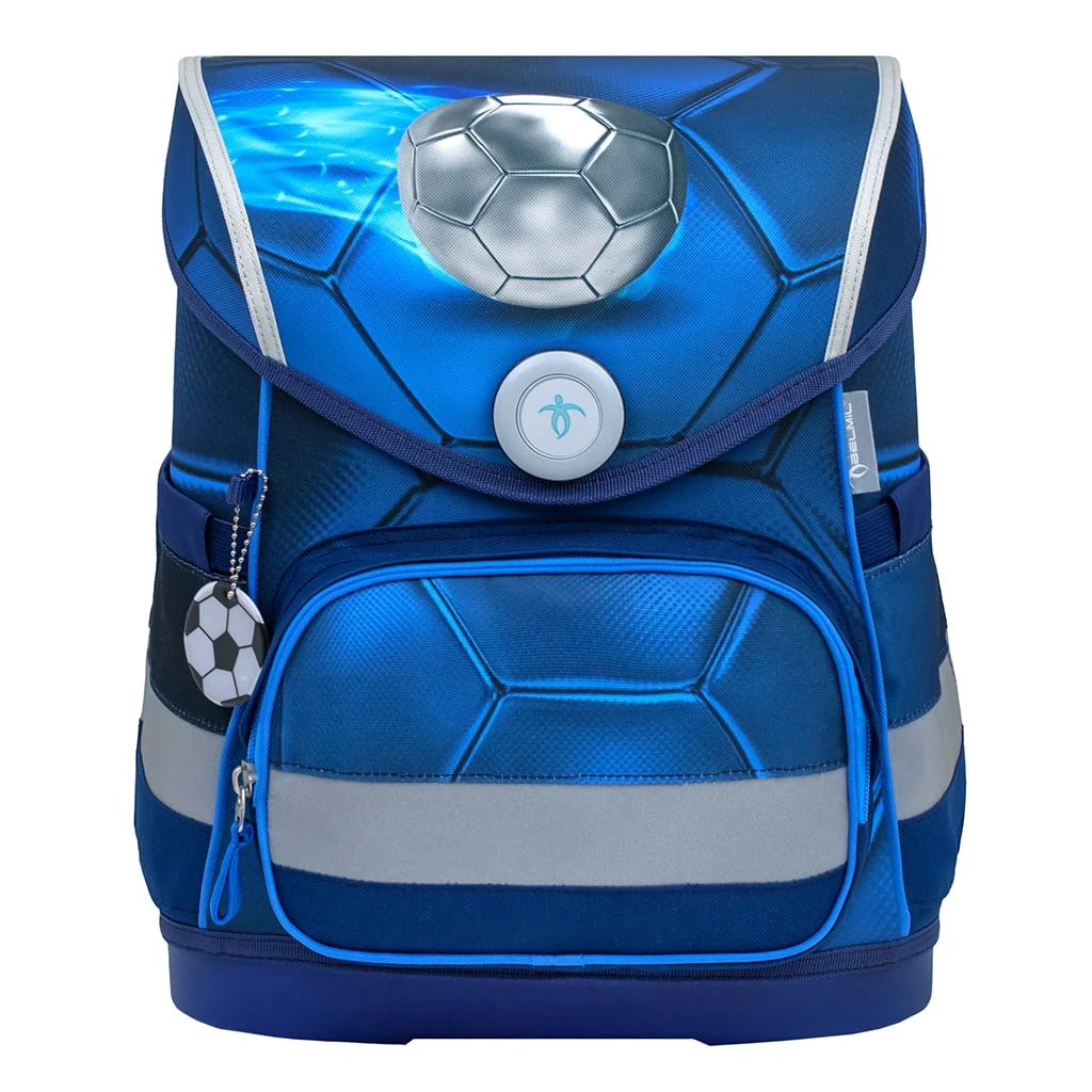 BELMIL 4tlg-Set: Schulranzen Football 4 In Blau – (H)37 X (B) 30 X (T) 19 Cm 3 BELMIL 4tlg-Set: Schulranzen Football 4 In Blau – (H)37 X (B) 30 X (T) 19 Cm – Bild 3