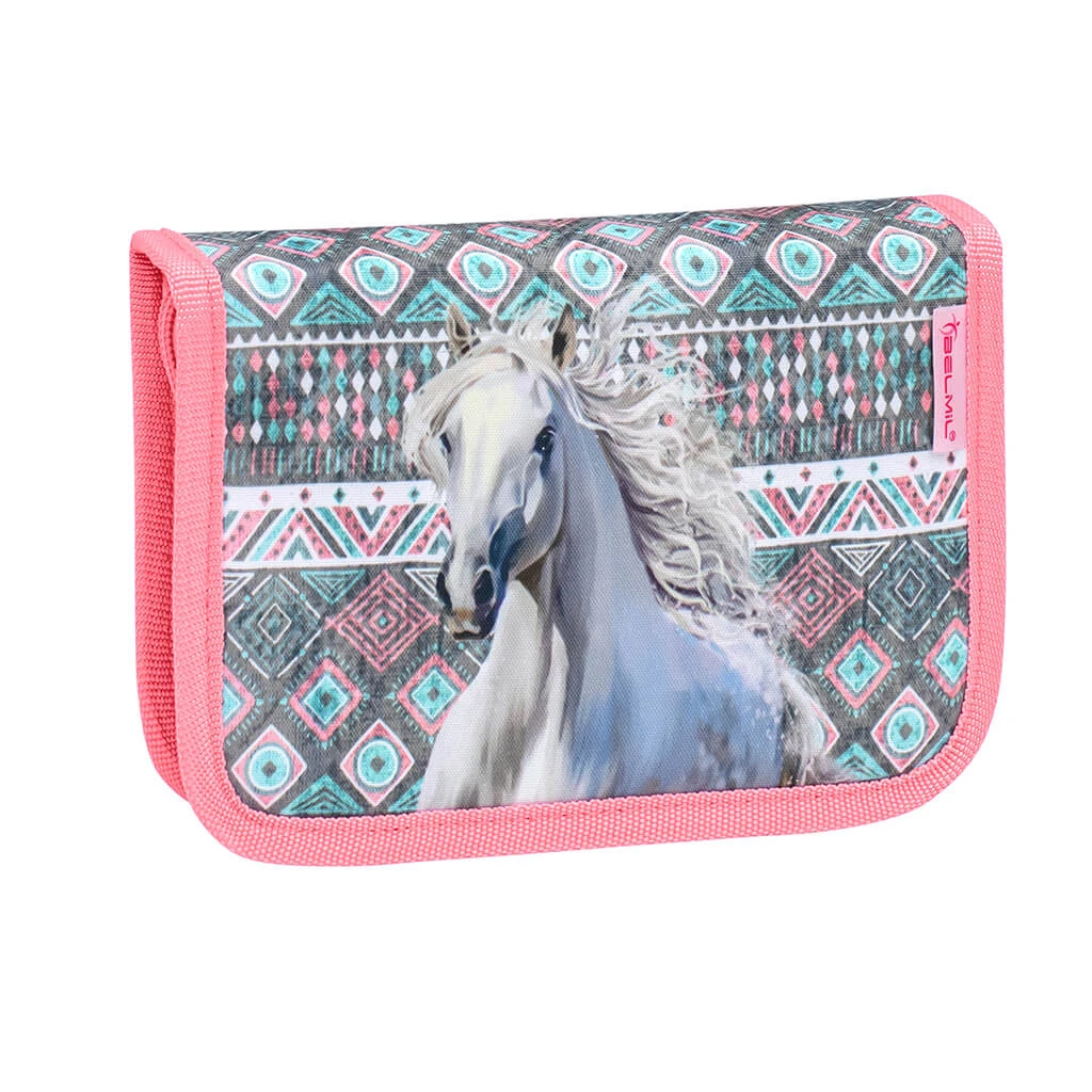 BELMIL 4tlg-Set: Schulranzen Horse Aruba Blue In Grau – (H)36 X (B) 28 X (T) 17 Cm 6 BELMIL 4tlg-Set: Schulranzen Horse Aruba Blue In Grau – (H)36 X (B) 28 X (T) 17 Cm – Bild 6