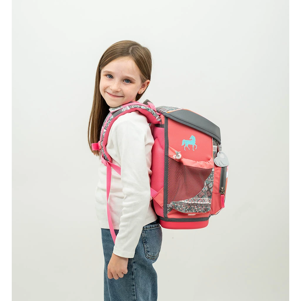 BELMIL 4tlg-Set: Schulranzen Horse Aruba Blue In Grau – (H)36 X (B) 28 X (T) 17 Cm 9 BELMIL 4tlg-Set: Schulranzen Horse Aruba Blue In Grau – (H)36 X (B) 28 X (T) 17 Cm – Bild 9
