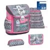 BELMIL 4tlg-Set: Schulranzen Horse Aruba Blue In Grau – (H)37 X (B) 31 X (T) 17 Cm