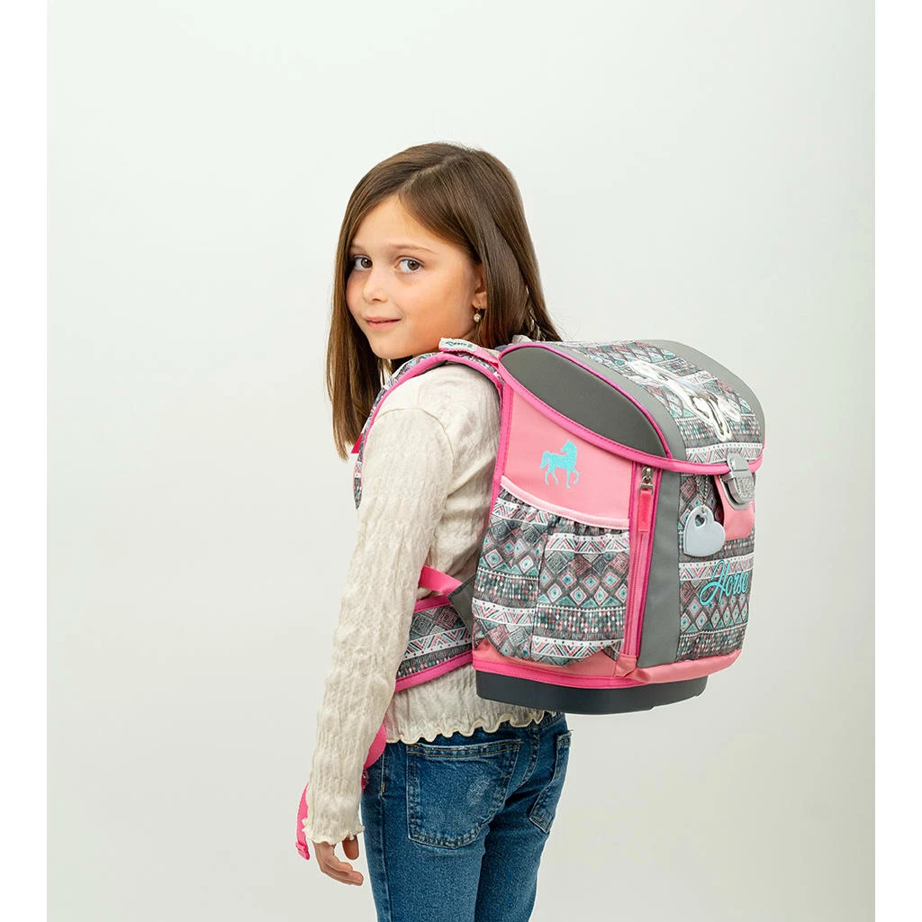 BELMIL 4tlg-Set: Schulranzen Horse Aruba Blue In Grau – (H)37 X (B) 31 X (T) 17 Cm 16 BELMIL 4tlg-Set: Schulranzen Horse Aruba Blue In Grau – (H)37 X (B) 31 X (T) 17 Cm – Bild 16