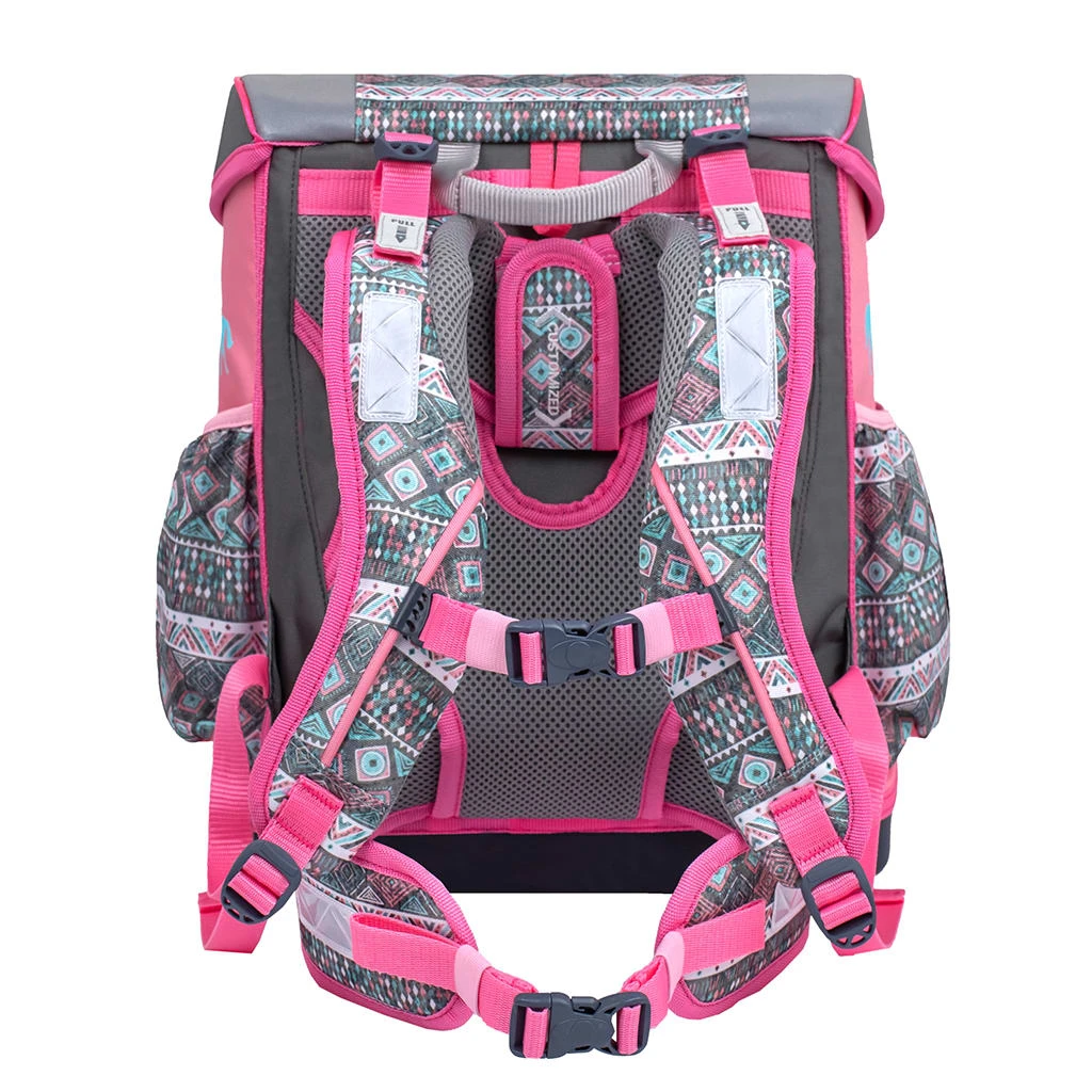 BELMIL 4tlg-Set: Schulranzen Horse Aruba Blue In Grau – (H)37 X (B) 31 X (T) 17 Cm 5 BELMIL 4tlg-Set: Schulranzen Horse Aruba Blue In Grau – (H)37 X (B) 31 X (T) 17 Cm – Bild 5