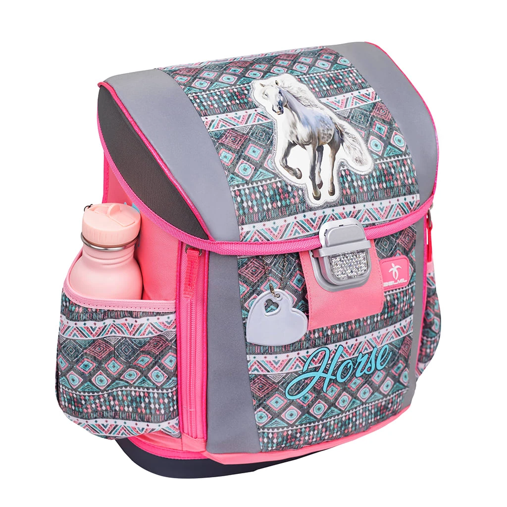 BELMIL 4tlg-Set: Schulranzen Horse Aruba Blue In Grau – (H)37 X (B) 31 X (T) 17 Cm 10 BELMIL 4tlg-Set: Schulranzen Horse Aruba Blue In Grau – (H)37 X (B) 31 X (T) 17 Cm – Bild 10