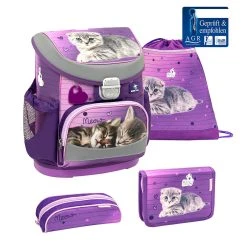 BELMIL 4tlg-Set: Schulranzen Little Caty In Lila – (H)36 X (B) 28 X (T) 17 Cm