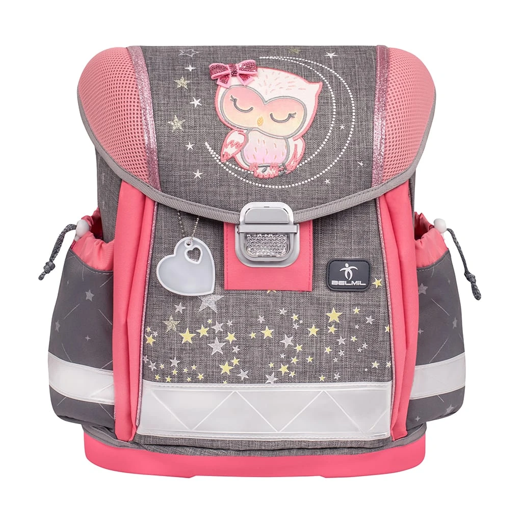 BELMIL 4tlg-Set: Schulranzen Little Owl In Rose – (H)36 X (B) 32 X (T) 19 Cm 3 BELMIL 4tlg-Set: Schulranzen Little Owl In Rose – (H)36 X (B) 32 X (T) 19 Cm – Bild 3