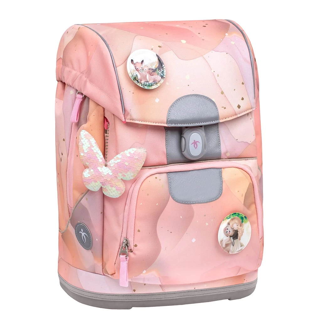 BELMIL 4tlg-Set: Schulranzen Marble In Rosa – (H)35 X (B) 27 X (T) 20 Cm 2 BELMIL 4tlg-Set: Schulranzen Marble In Rosa – (H)35 X (B) 27 X (T) 20 Cm – Bild 2