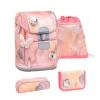 BELMIL 4tlg-Set: Schulranzen Marble In Rosa – (H)35 X (B) 27 X (T) 20 Cm