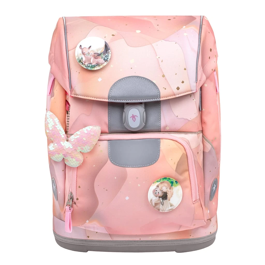 BELMIL 4tlg-Set: Schulranzen Marble In Rosa – (H)35 X (B) 27 X (T) 20 Cm 3 BELMIL 4tlg-Set: Schulranzen Marble In Rosa – (H)35 X (B) 27 X (T) 20 Cm – Bild 3