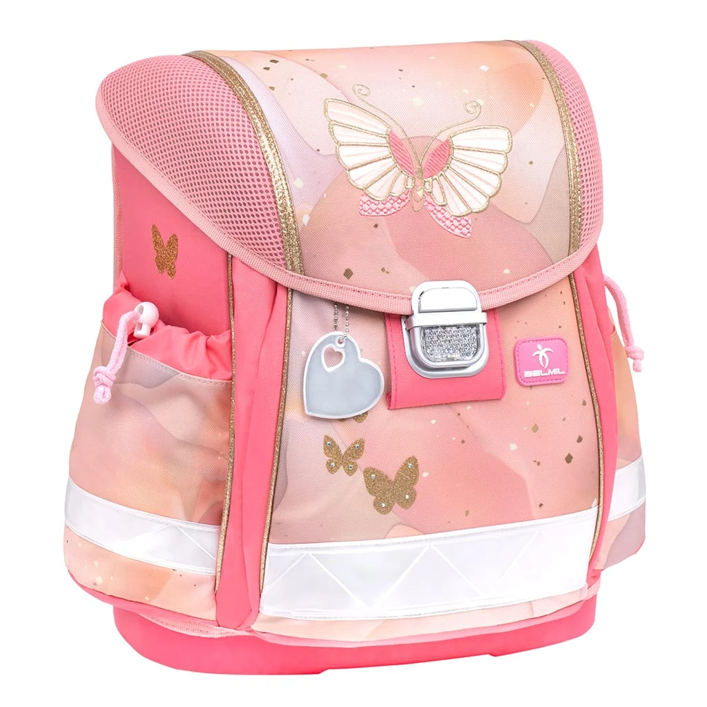 BELMIL 4tlg-Set: Schulranzen Marble In Rose – (H)36 X (B) 32 X (T) 19 Cm 2 BELMIL 4tlg-Set: Schulranzen Marble In Rose – (H)36 X (B) 32 X (T) 19 Cm – Bild 2