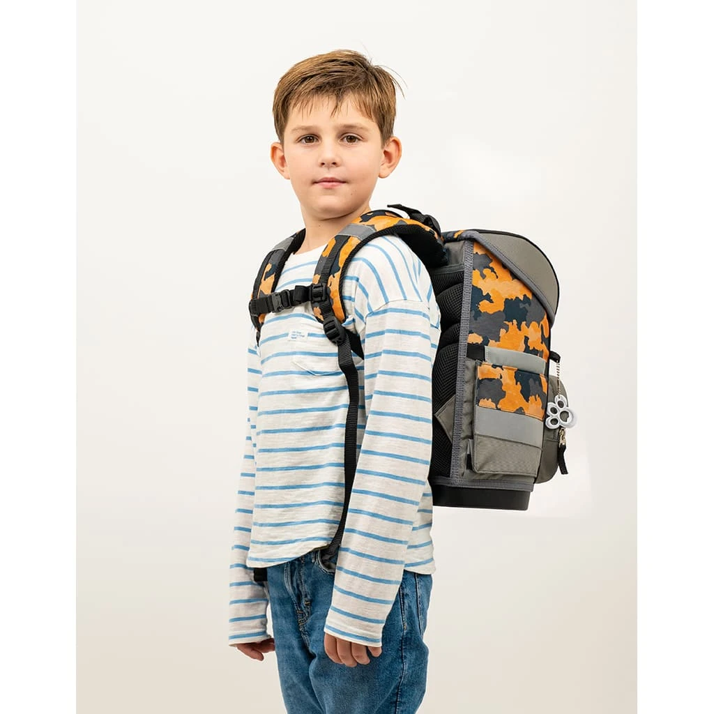 BELMIL 4tlg-Set: Schulranzen Orange Camouflage In Grau – (H)37 X (B) 30 X (T) 19 Cm 9 BELMIL 4tlg-Set: Schulranzen Orange Camouflage In Grau – (H)37 X (B) 30 X (T) 19 Cm – Bild 9