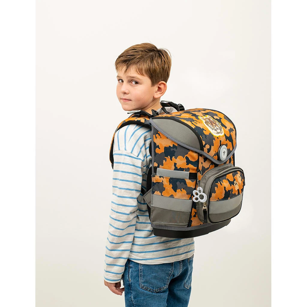 BELMIL 4tlg-Set: Schulranzen Orange Camouflage In Grau – (H)37 X (B) 30 X (T) 19 Cm 10 BELMIL 4tlg-Set: Schulranzen Orange Camouflage In Grau – (H)37 X (B) 30 X (T) 19 Cm – Bild 10
