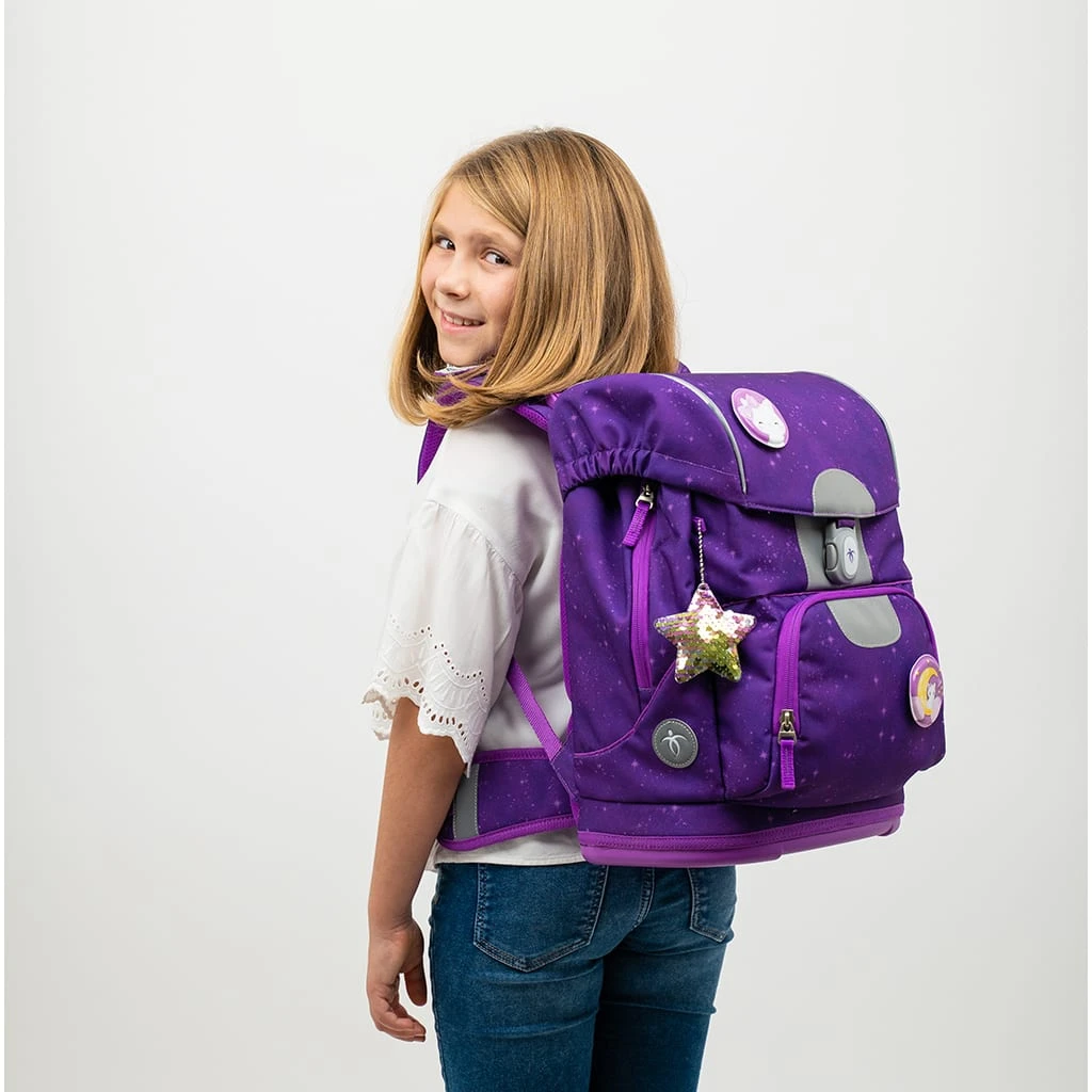 BELMIL 4tlg-Set: Schulranzen Purple Sky In Lila – (H)35 X (B) 27 X (T) 20 Cm 11 BELMIL 4tlg-Set: Schulranzen Purple Sky In Lila – (H)35 X (B) 27 X (T) 20 Cm – Bild 11