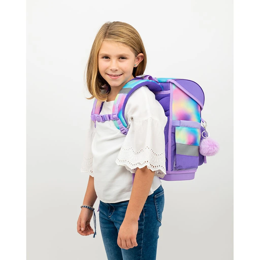 BELMIL 4tlg-Set: Schulranzen Rainbow Color In Lila – (H)37 X (B) 30 X (T) 19 Cm 9 BELMIL 4tlg-Set: Schulranzen Rainbow Color In Lila – (H)37 X (B) 30 X (T) 19 Cm – Bild 9