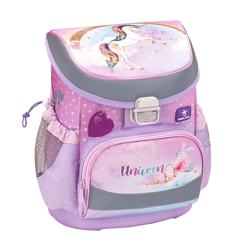 BELMIL 4tlg-Set: Schulranzen Rainbow Unicorn In Lila – (H)36 X (B) 28 X (T) 17 Cm 2 BELMIL 4tlg-Set: Schulranzen Rainbow Unicorn In Lila – (H)36 X (B) 28 X (T) 17 Cm – Bild 2