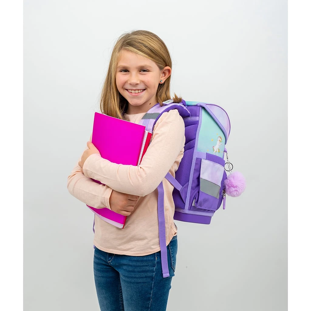 BELMIL 4tlg-Set: Schulranzen Rainbow Unicorn Magic In Lila – H37xB30xT19 Cm 9 BELMIL 4tlg-Set: Schulranzen Rainbow Unicorn Magic In Lila – H37xB30xT19 Cm – Bild 9