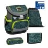 BELMIL 4tlg-Set: Schulranzen T-rex Roar In Grün – (H)36 X (B) 28 X (T) 17 Cm