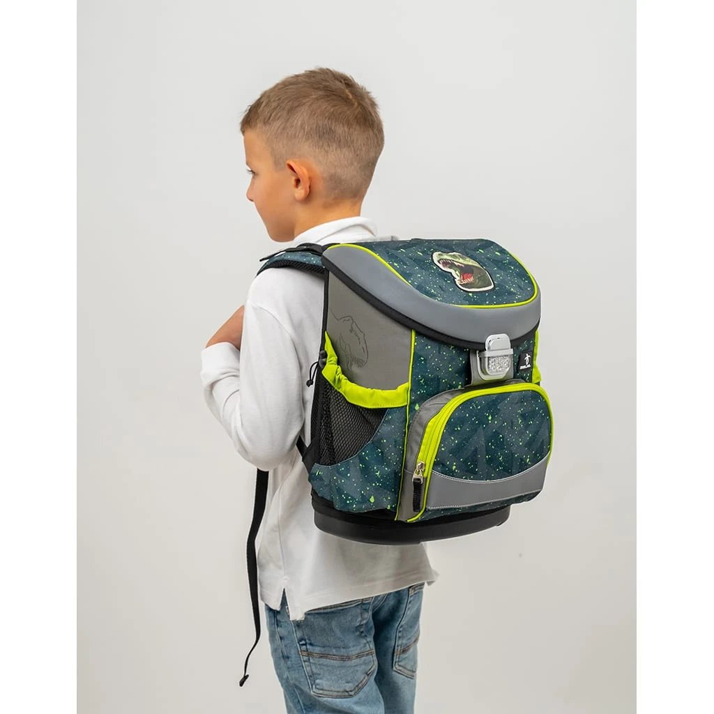 BELMIL 4tlg-Set: Schulranzen T-rex Roar In Grün – (H)36 X (B) 28 X (T) 17 Cm 10 BELMIL 4tlg-Set: Schulranzen T-rex Roar In Grün – (H)36 X (B) 28 X (T) 17 Cm – Bild 10