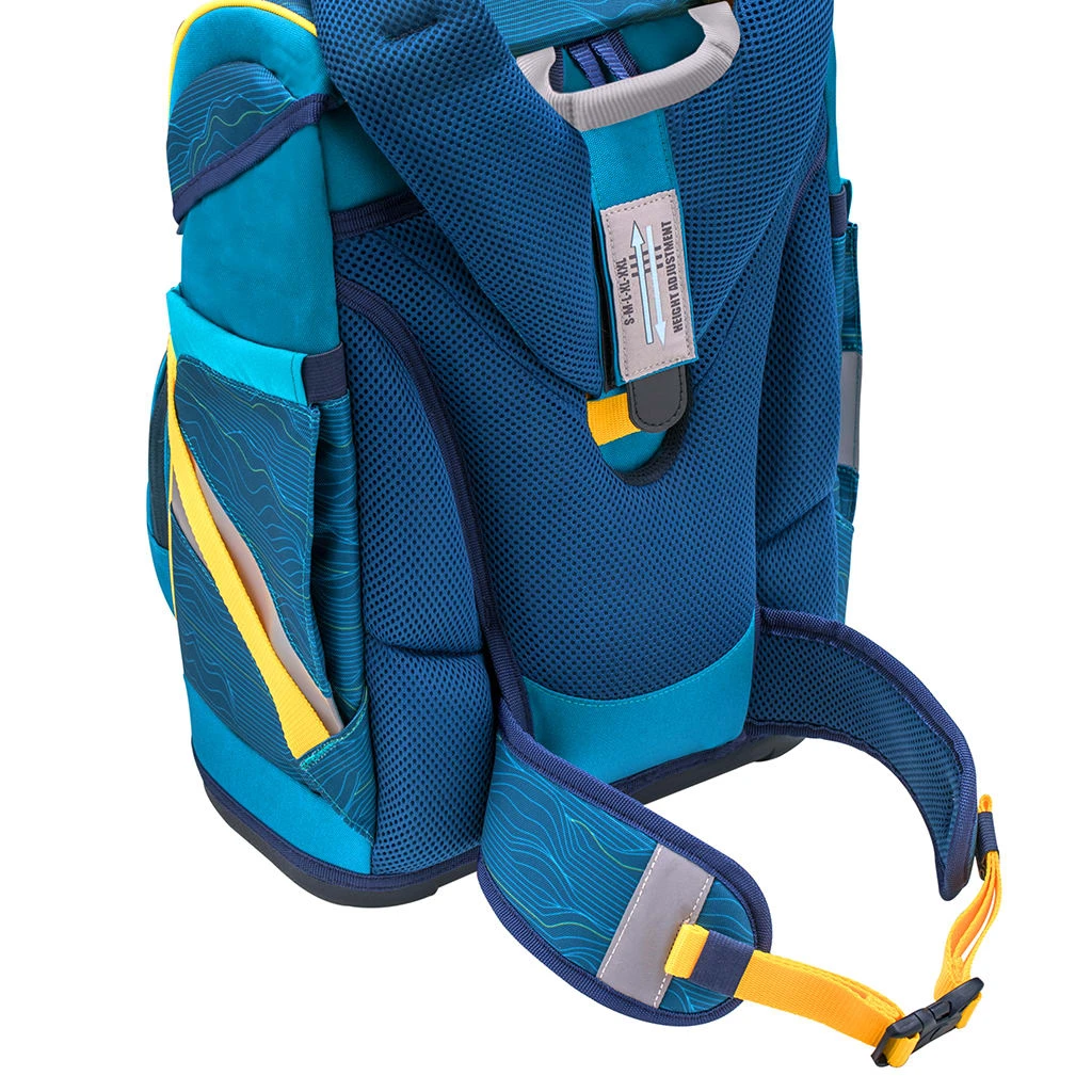 BELMIL 4tlg-Set: Schulranzen Waves Orange In Blau – (H)36 X (B) 26 X (T) 18 Cm 8 BELMIL 4tlg-Set: Schulranzen Waves Orange In Blau – (H)36 X (B) 26 X (T) 18 Cm – Bild 8