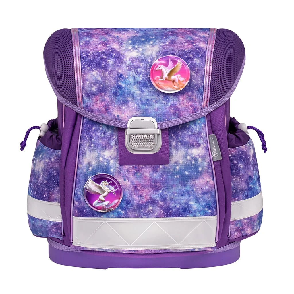BELMIL 5tlg-Set: Schulranzen Violet Universe In Lila – (H)36 X (B) 32 X (T) 19 Cm 3 BELMIL 5tlg-Set: Schulranzen Violet Universe In Lila – (H)36 X (B) 32 X (T) 19 Cm – Bild 3