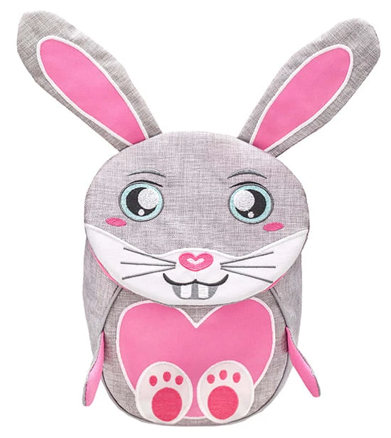 BELMIL Kindergartenrucksack "Mini Animal Mini Bunny" In Grau/Rosa - H 25 L 18 T 11 Cm 2 BELMIL Kindergartenrucksack "Mini Animal Mini Bunny" In Grau/Rosa - H 25 L 18 T 11 Cm – Bild 2