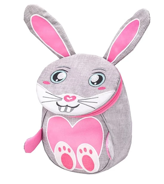 BELMIL Kindergartenrucksack "Mini Animal Mini Bunny" In Grau/Rosa - H 25 L 18 T 11 Cm 1 BELMIL Kindergartenrucksack "Mini Animal Mini Bunny" In Grau/Rosa - H 25 L 18 T 11 Cm