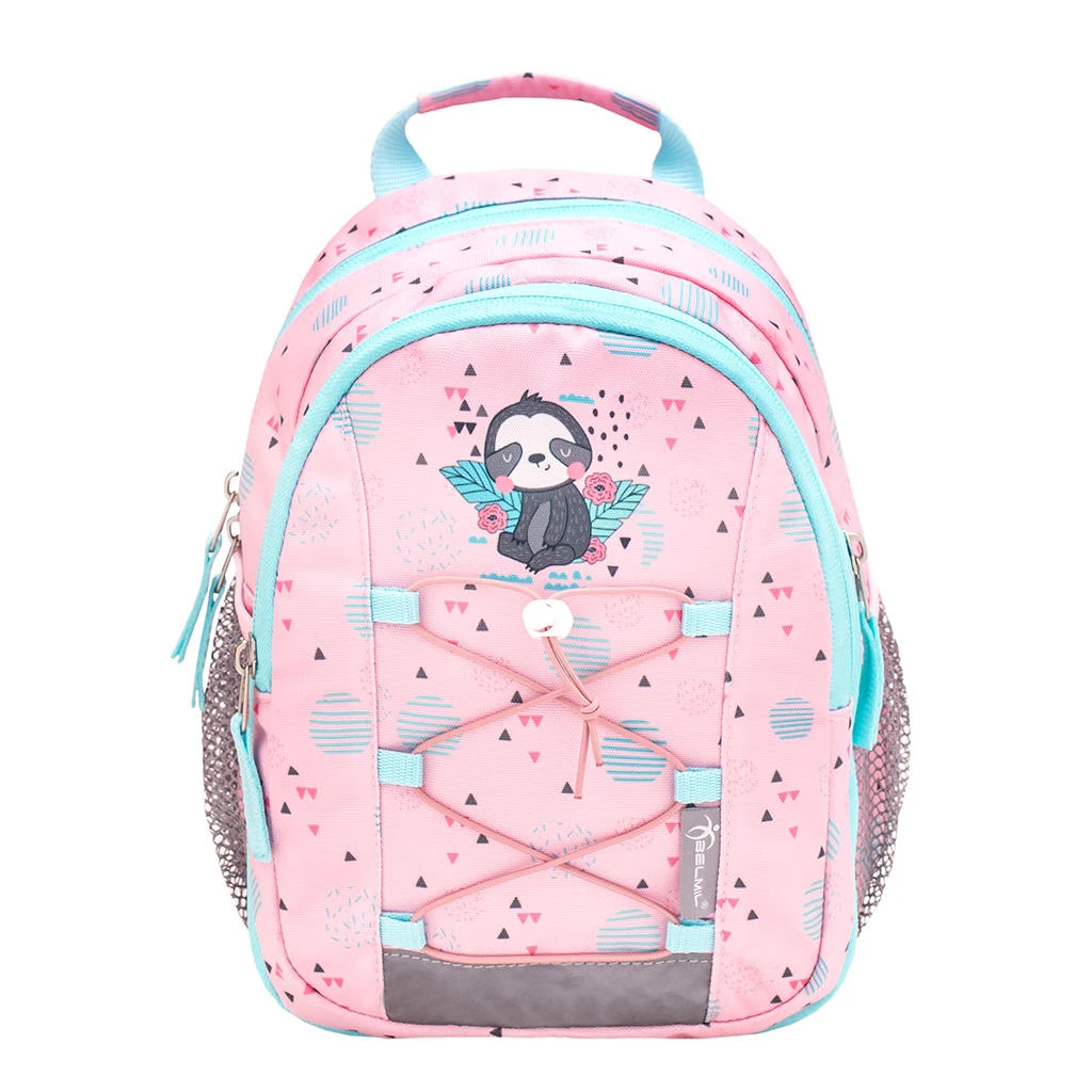 BELMIL Kindergartenrucksack "Mini Kiddy Little Sloth" In Pink, Blau, Brustgurt, Namensschild, H 23 Cm L 20 Cm T 9 + 6 Cm 2 BELMIL Kindergartenrucksack "Mini Kiddy Little Sloth" In Pink, Blau, Brustgurt, Namensschild, H 23 Cm L 20 Cm T 9 + 6 Cm – Bild 2