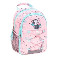 BELMIL Kindergartenrucksack "Mini Kiddy Little Sloth" In Pink, Blau, Brustgurt, Namensschild, H 23 Cm L 20 Cm T 9 + 6 Cm