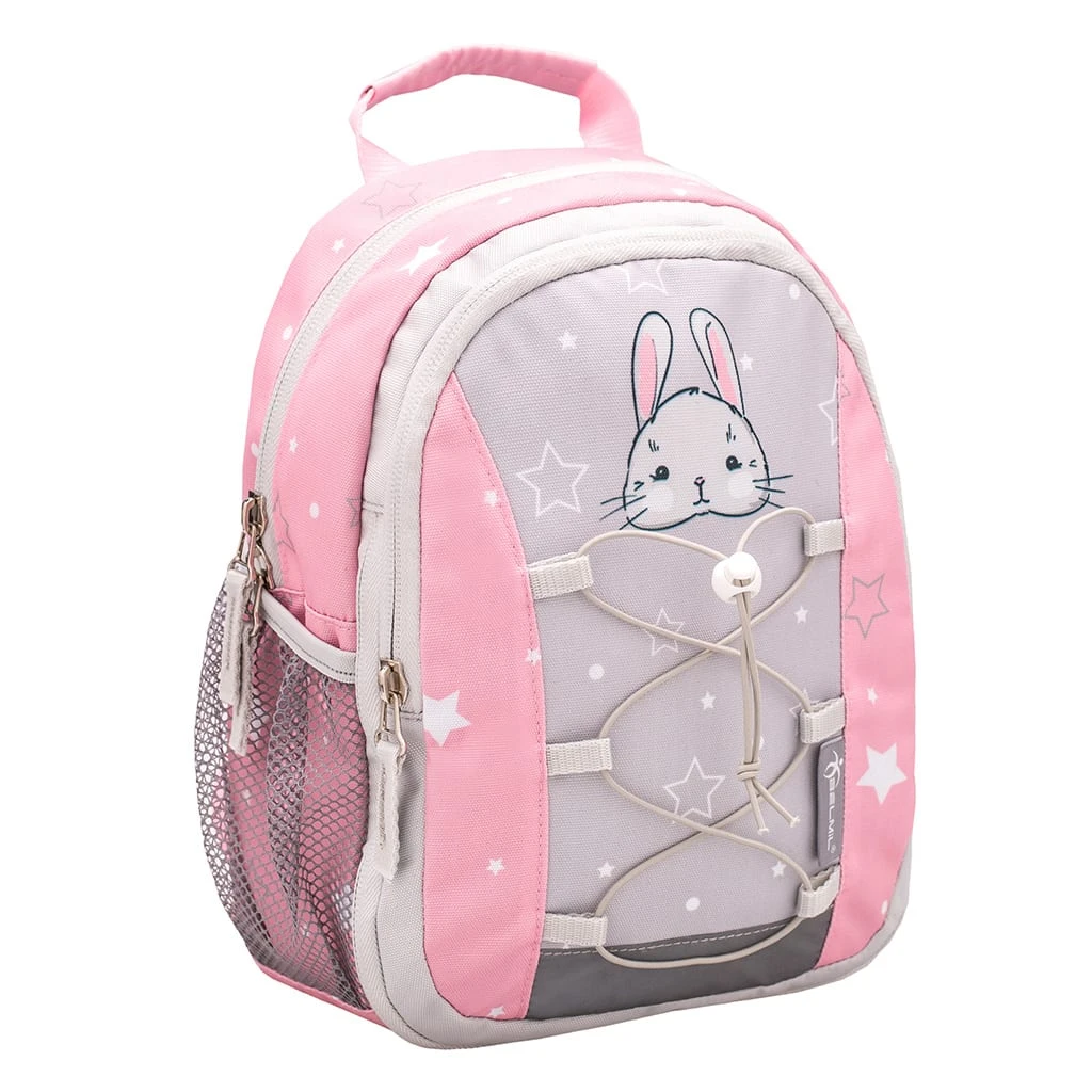 BELMIL Kindergartenrucksack "Mini Kiddy Woodland Animal Rabbit" In Hellpink H 23 Cm L 20 Cm T 9 + 6 Cm 1 BELMIL Kindergartenrucksack "Mini Kiddy Woodland Animal Rabbit" In Hellpink H 23 Cm L 20 Cm T 9 + 6 Cm
