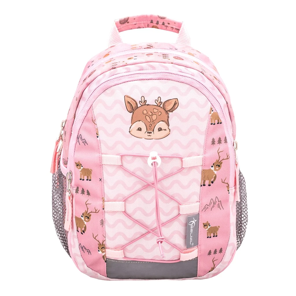 BELMIL Kindergartenrucksack "Mini Kiddy Woodland Deer" In Hellrosa H 23 Cm L 20 Cm T 9 + 6 Cm 2 BELMIL Kindergartenrucksack "Mini Kiddy Woodland Deer" In Hellrosa H 23 Cm L 20 Cm T 9 + 6 Cm – Bild 2