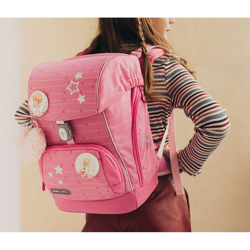 BELMIL Premium Schulranzen-Set 5tlg. Comfy Plus "Candy" Pink Mit Brustgurt 2 BELMIL Premium Schulranzen-Set 5tlg. Comfy Plus "Candy" Pink Mit Brustgurt – Bild 2