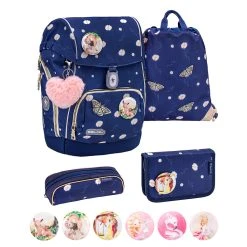 BELMIL Premium Schulranzen-Set 5tlg. Comfy Plus "Daisy" Für Kleine Kinder, Erstklässler